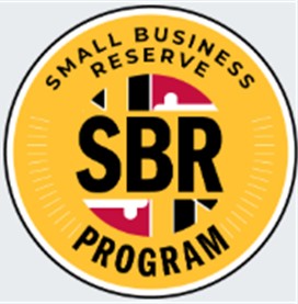 Logo of the Small Business Reserve Program with bold letters SBR.