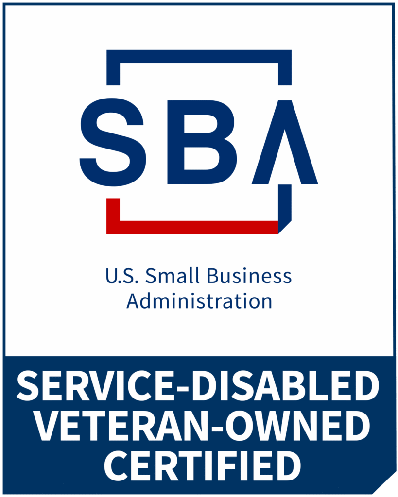 Logo for SBA Service-Disabled Veteran-Owned business.